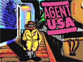 Title screen of Agent USA on the Commodore 64.