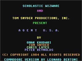 Title screen of Agent Usa 2 on the Commodore 64.