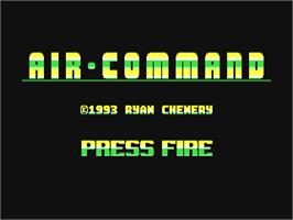 Title screen of Air-command on the Commodore 64.