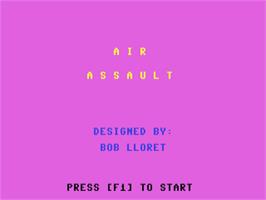 Title screen of Air Assault on the Commodore 64.