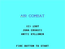 Title screen of Air Combat on the Commodore 64.