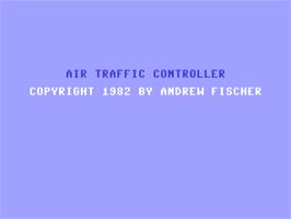 Title screen of Air Traffic Controller on the Commodore 64.