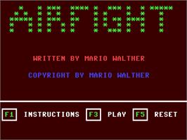 Title screen of Airfight on the Commodore 64.