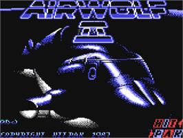 Title screen of Airwolf 2 on the Commodore 64.