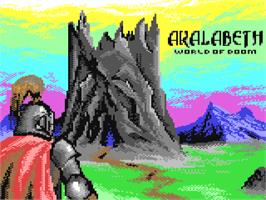 Title screen of Akalabeth - World Of Doom on the Commodore 64.