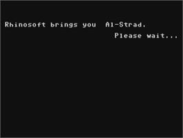 Title screen of Al-strad on the Commodore 64.