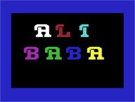 Title screen of Ali Baba on the Commodore 64.