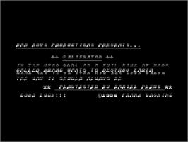 Title screen of Alienator (Bad Boys Productions) on the Commodore 64.