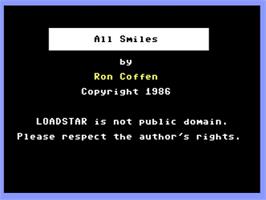 Title screen of All Smiles on the Commodore 64.