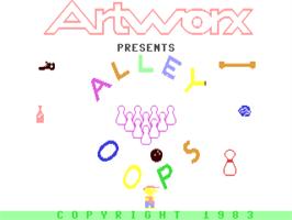 Title screen of Alley Oops on the Commodore 64.