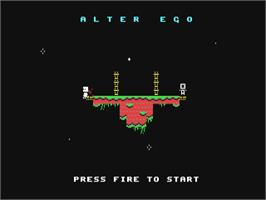 Title screen of Alter Ego on the Commodore 64.