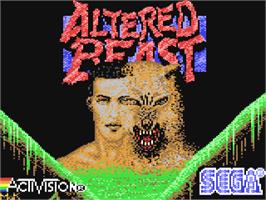 Title screen of Altered Beast on the Commodore 64.