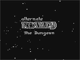 Title screen of Alternate Reality: The Dungeon on the Commodore 64.