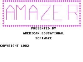 Title screen of Amazer - Science on the Commodore 64.