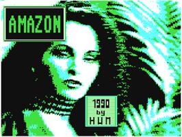 Title screen of Amazon on the Commodore 64.