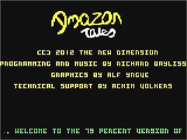 Title screen of Amazon Tales (2019) on the Commodore 64.