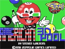 Title screen of American 3d Pool on the Commodore 64.