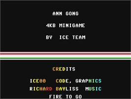 Title screen of Ann Gong on the Commodore 64.
