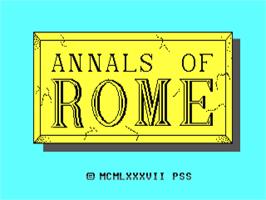 Title screen of Annals Of Rome on the Commodore 64.