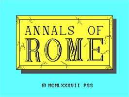 Title screen of Annals of Rome on the Commodore 64.