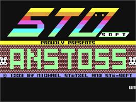 Title screen of Anstoss on the Commodore 64.