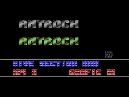 Title screen of Antrock on the Commodore 64.