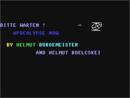 Title screen of Apocalypse Now on the Commodore 64.
