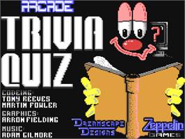 Title screen of Arcade Trivia Quiz on the Commodore 64.