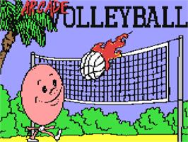 Title screen of Arcade Volleyball on the Commodore 64.