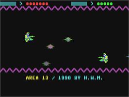 Title screen of Area 13 on the Commodore 64.