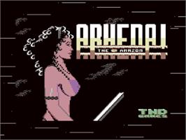 Title screen of Arhena The Amazon on the Commodore 64.