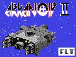Title screen of Arkanoid 2 (FLT) on the Commodore 64.