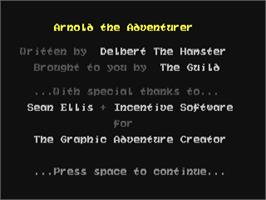 Title screen of Arnold The Adventurer on the Commodore 64.