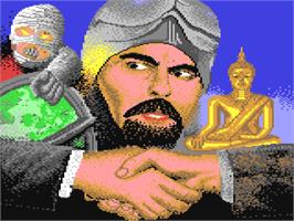 Title screen of Around The World In 80 Days on the Commodore 64.