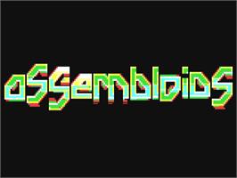 Title screen of Assembloids on the Commodore 64.