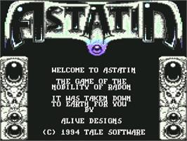 Title screen of Astatin on the Commodore 64.