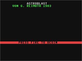 Title screen of Astro Blaster (Holger Gehrmann) on the Commodore 64.