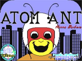 Title screen of Atom Ant on the Commodore 64.