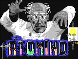 Title screen of Atomino on the Commodore 64.