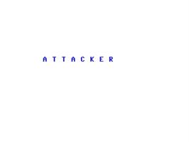 Title screen of Attacker on the Commodore 64.