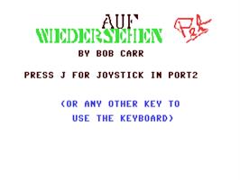 Title screen of Auf Wiedersehen Pet on the Commodore 64.