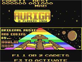 Title screen of Auriga on the Commodore 64.