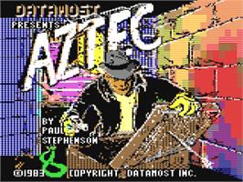 Title screen of Aztec Challenge on the Commodore 64.