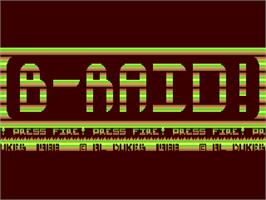 Title screen of B-raid! on the Commodore 64.