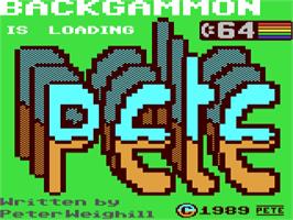 Title screen of Backgammon (CA-Verlag) on the Commodore 64.