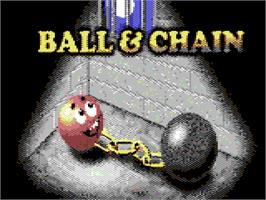 Title screen of Ball and Chain (2022) on the Commodore 64.