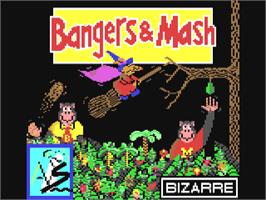 Title screen of Bangers and Mash (Ocean) on the Commodore 64.