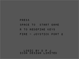 Title screen of Barbarian (Melbourne House) on the Commodore 64.