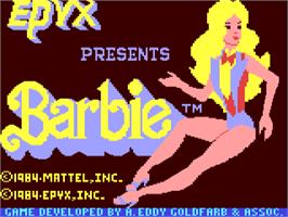 Title screen of Barbie on the Commodore 64.