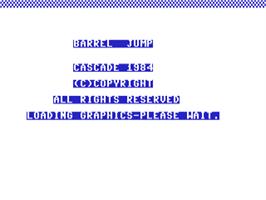 Title screen of Barrel Jump on the Commodore 64.